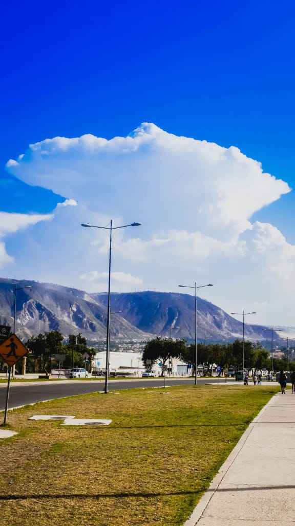 Mitad del Mundo mashroom clouds